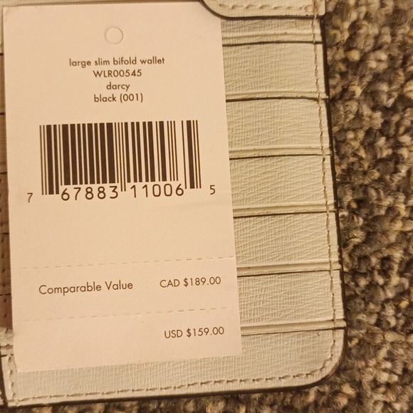 Kate spade slim bifold wallet Darcy black leather - Picture 3 of 10